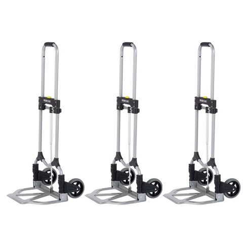 MPM Foldable Hand Truck and Dolly Cart, Aluminum Luggage Trolley