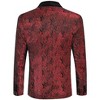 Men's Floral Tuxedo Jacket One Button Embroidered Dinner Suit Jackets Party Prom Wedding Blazer Coat - 4 of 4