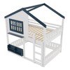 Bellemave Bunk Bed/Loft Bed with Bookshelf, House Design, High-Quality Safety Fencing - 4 of 4