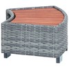 vidaXL Spa Step Gray Poly Rattan 36.2"x17.7"x9.8" - 4 of 4