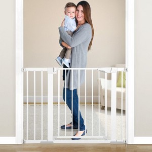 GOTGELIF Baby Safety Gate 29.5"-43.3" Wide Auto Close Pressure Mount Pet Gate - 1 of 4
