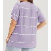 Clearlove Plus Size Tops for Women Summer Criss Cross Elbow Sleeve Shirts Dressy Casual Loose Fit Oversized Floral Blouses - 2 of 3