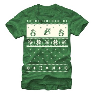 Men's Nintendo Christmas Sweater Mario T-Shirt - 1 of 3
