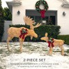 Best Choice Products 2-Piece Moose Family Lighted Christmas Yard Décor Set w/ 370 LED Lights, Stakes, Zip Ties - 2 of 4