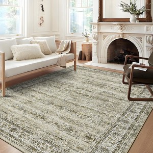 Regional carpet, vintage carpet, indoor soft floral carpet, living room traditional style carpet - 1 of 4