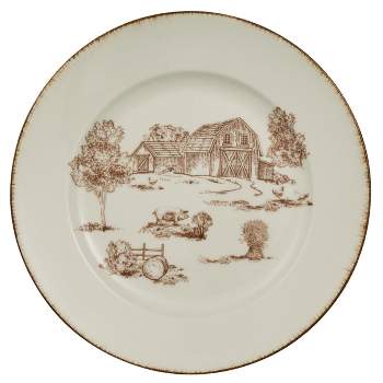 Park Designs Down On The Farm Toile Salad Plate Set of 4