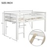 Twin Loft Bed, Solid Wood Low Loft Bed W/Guard And Ladder, No Box Spring Needed, Children Low Loft Bed For Bedroom, Home Kids Room - 4 of 4
