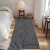 Modern Rug Runners for Hallways, Abstract Kitchen Runner Rugs Non Slip Bath Runner, Rainbow Washable Runners Rug - 2 of 4