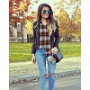 Imily Bela Classic Plaid Shirt for Women Soft Long Sleeve Casual Blouse Tops - 4 of 4