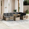 vidaXL Garden Sofa Set Grey PE rattan Large Adjustable Armrests - 2 of 4