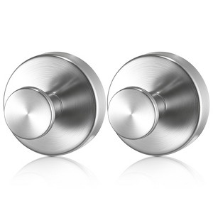 VEVOR Suction Cup Hooks for Shower, 2-Pack No Drill Stainless Steel Hooks, Suction Cup Shower Towel Hanging Hook, for Bathroom Wall, Kitchen,Silver - 1 of 4