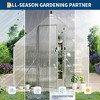 Polycarbonate Greenhouse for Outdoors, Large Walk-InGreenhouse with Quick Setup Structure and Roof Vent, Greenhouse with Ventilation - 4 of 4