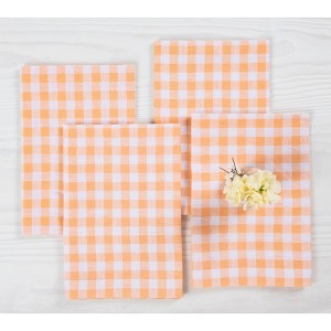 Solino Home Linen Gingham Dinner Napkins - 1 of 4