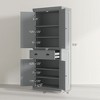 72.5" Kitchen Cabinet, Pantry Storage Cabinet with Doors and Shelves, Freestanding Food Pantry Cabinet - 3 of 4