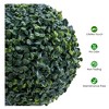 24 Inch Artificial Topiary Ball Trees Set of 2, Faux Topiary Ball Tree for Indoor and Outdoor Home Decor - 3 of 4