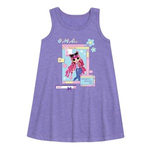 LOL Surprise! Outrageous Millennial Girls Graphic Sleeveless Aline Dress - Purple - Large - 1 of 3