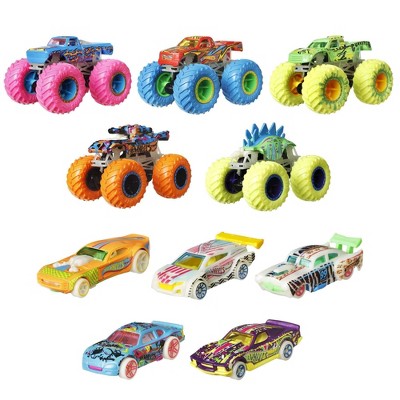 Hot Wheels Monster Trucks Glow in the Dark Vehicle  -10pk