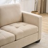 89'' Chenille Fabric Upholstered Sofa, Comes with a Detachable Headrest, Ergonomic and Supported Seating  with Side Storage Pockets - 3 of 4