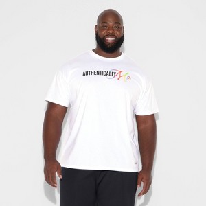 Pride Adult PHLUID Project Short Sleeve Authentic Capsule 'Authentically Me' Graphic T-Shirt - White - 1 of 3