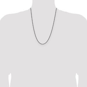 Chisel Stainless Steel Polished Black IP-plated 1.5mm 24" Curb Chain Necklace - 1 of 4