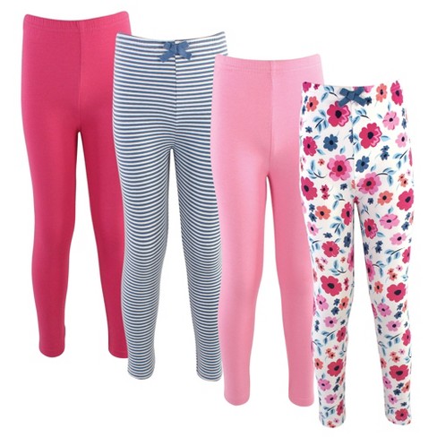 Girls Soft Organic Cotton Leggings | Bright Light Pink