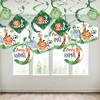 Big Dot of Happiness Jungle Party Animals - Safari Zoo Animal Birthday Party or Baby Shower Hanging Decor - Party Decoration Swirls - Set of 40 - 3 of 4