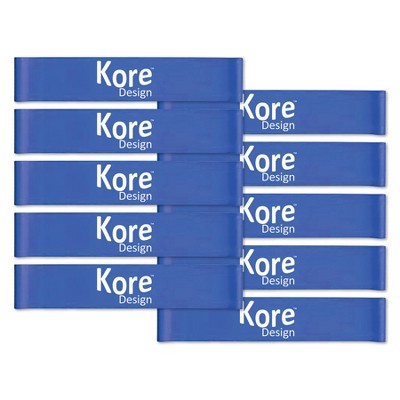 Kore Design Fidget Kick Bands, Latex, 10" to 16", Blue, Pack of 10