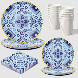 Coterie Party Amalfi Blues Tableware Set - 1 of 3