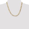 Black Bow Jewelry Men's 7.3mm, 14k Yellow Gold, Hollow Figaro Chain Necklace - 2 of 4