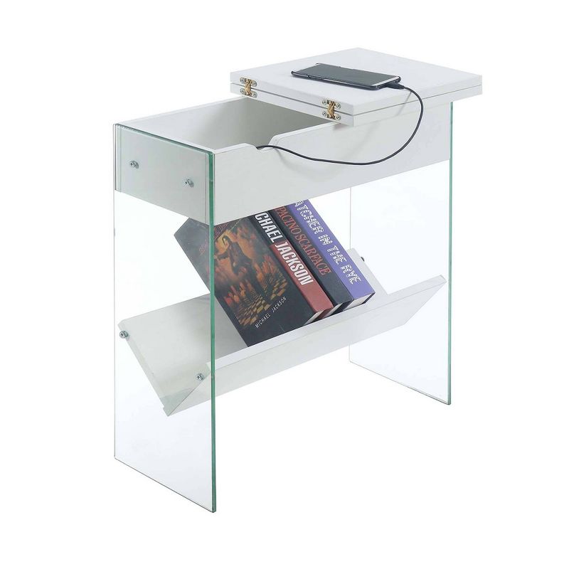 Soho Flip Top End Table with Charging Station - Breighton Home, 4 of 7