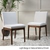 Upholstered Fabric Dining Chairs Set of 2,Armless Cushioned Dining Chairs with Wooden Legs Set of 2,Kitchen Dining Chairs-Cuddelewood - 3 of 4
