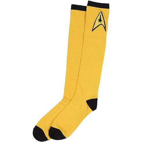 Star Trek The Original Series Adult Uniform Knee High Socks Yellow : Target