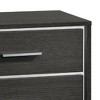 Royal Hampton Style Three Drawers Wooden Nightstand with Bar Handles, Dark Gray - 2 of 4