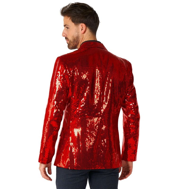 Suitmeister Men's Christmas Blazer - Sequins Red, 2 of 5
