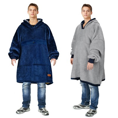 thumbnail image 2 of Essential Hoodie Hoodie With Built-In Eye Mask - Travel Sleep Hoodie & Wearable Blanket For Flights & Naps Airplane Sleep Hoodie 2 of 10