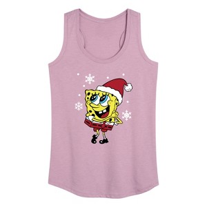 Women's - SpongeBob SquarePants - Dear Santa Graphic Racerback Tank - 1 of 4