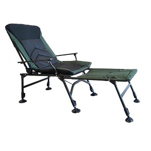 Sevobal Outdoor Portable Chairs Camping Lounge Chair with Detachable Footrest and Adjustable Backrest for Indoor Outdoor, Green, 55.91"*23.23"*34.25" - 1 of 4