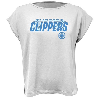 NBA Los Angeles Clippers Women's White Round Neck Short Sleeve T-Shirt