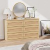 Acekool 6 Drawer Rattan Dresser, Slim Storage Chest for Bedroom, Living Room, Entryway - 3 of 4