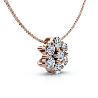 Pompeii3 1/2Ct Diamond Pendant Women's Necklace 14k Gold Lab Created