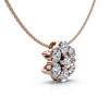 Pompeii3 1/2ct Pave Fire Diamond Solitaire Pendant 14K Rose Gold - 3 of 4