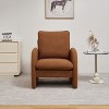 CAVINAS Modern Accent Chair with Curved Backrest, Upholstered Armchair For Living Room, Bedroom, and Small Spaces - 2 of 4