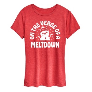 Women's - Instant Message - On The Verge of a Meltdown Short Sleeve Graphic T-Shirt - 1 of 4