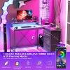 Nasitip 43" L-Shaped Gaming Desk with Drawers and Monitor Stand, Computer Desk with Power Outlets and LED Lights - 3 of 4