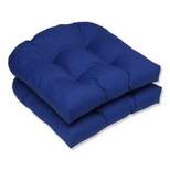 Outdoor 2-Piece Wicker Seat Cushion Set - Fresco Solid - Pillow Perfect