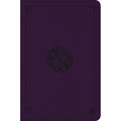 ESV Large Print Bible (Trutone, Lavender, Emblem Design) - (Leather Bound)