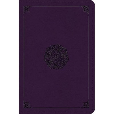 ESV Large Print Bible (Trutone, Lavender, Emblem Design) - (Leather Bound)