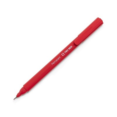 TRU RED Pen Permanent Markers Ultra Fine Tip Red Dozen TR54540