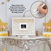 Americanflat 12x16 Baby Shower Guest Book with 80 Heart Tokens - Fits 3x4 Baby Sonogram or Photo - Includes Pink and Blue Mats - White - 4 of 4