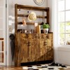 SKRAN 51.2''Minimalist Four-Door Shoe Cabinet with Coat Rack, Spacious Top,3 Drawers, 8 Shelves, Metal hooks and handles for Hallway, Entryway - 2 of 4